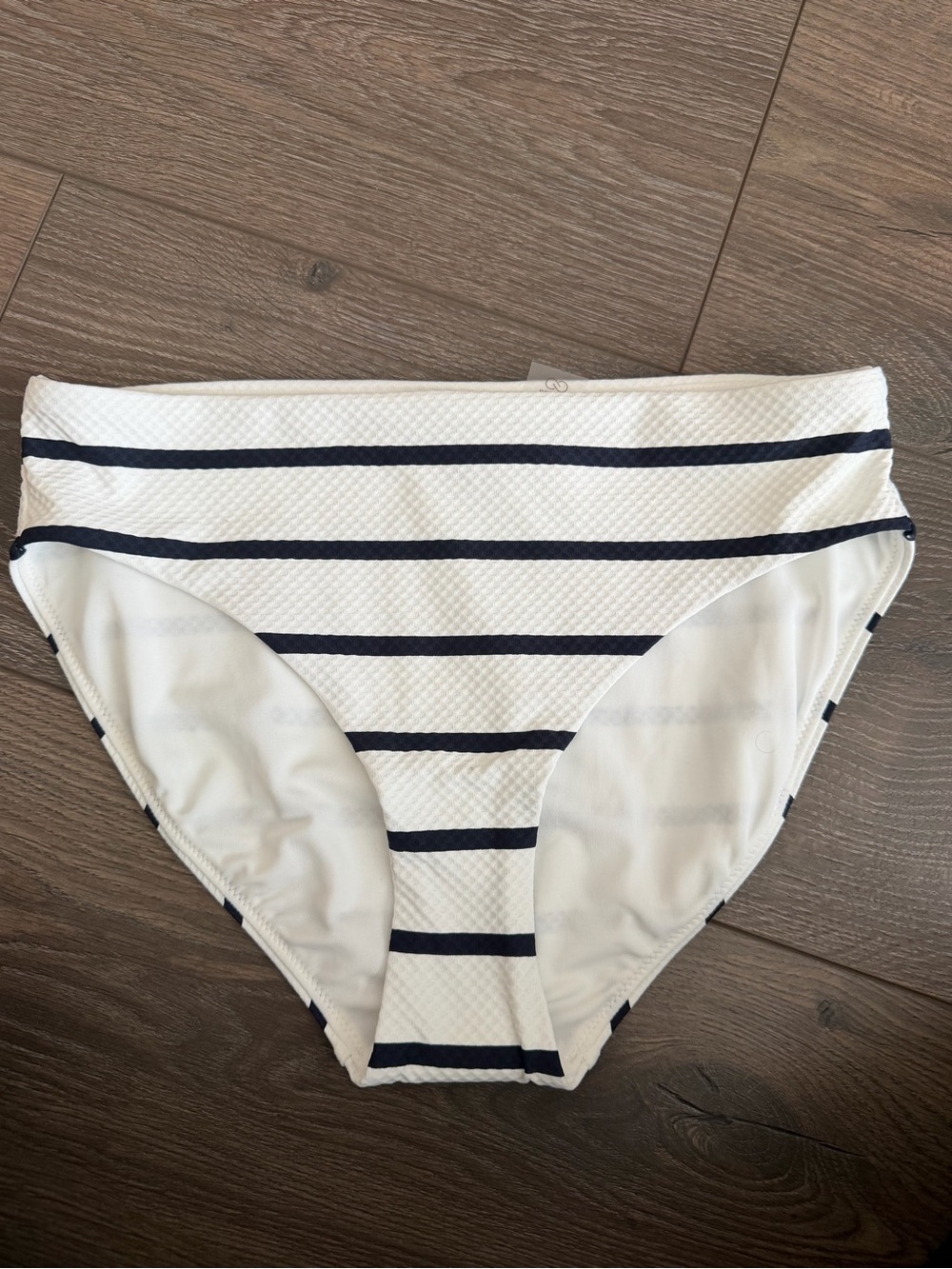 Women’s XS High-Waist Navy Stripe Women’s Swim Bottoms NWOT